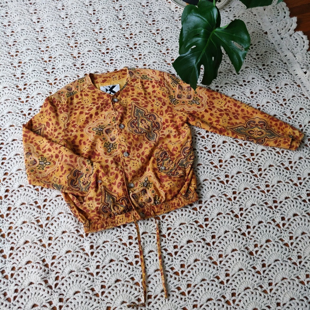 Vintage Silk Bomber Jacket